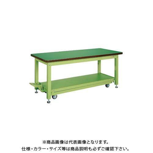 (送料別途)(直送品)サカエ 重量作業台KWCタイプ・ペダル昇降移動式 KWCF-128