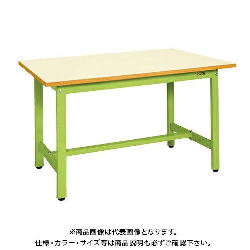 (送料別途)(直送品)サカエ SAKAE 軽量立作業台KDタイプ(ポリエステル天板) W1200×D900×H900 (グリーン×アイボリー) KD-40NIG