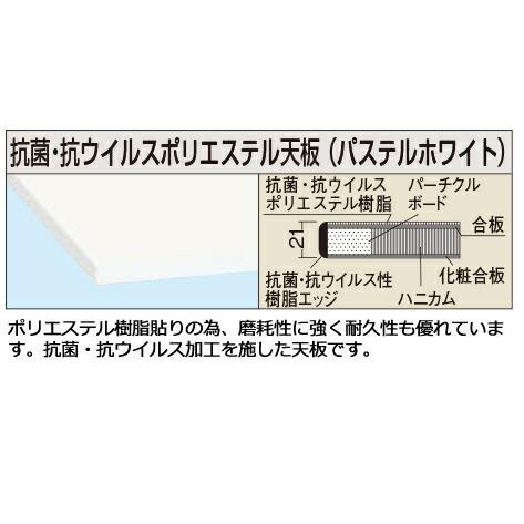 (送料別途)(直送品)サカエ SAKAE 軽量作業台(抗ウイルス天板) W900×D600×H800 ホワイト KH-38VPWの画像
