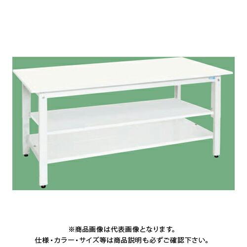 (送料別途)(直送品)サカエ SAKAE 軽量作業台(抗ウイルス天板/中棚中板付) W900×D600×H800 ホワイト KH-38VPWT2