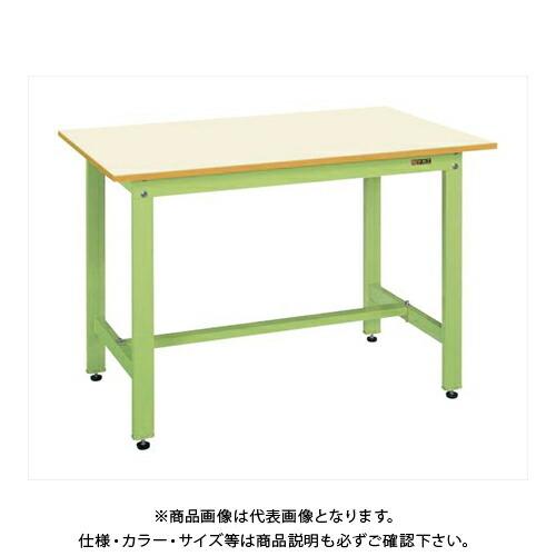 (送料別途)(直送品)サカエ SAKAE 軽量作業台KHタイプ(ポリエステル天板) W1200×D600×H800 (グリーン×アイボリー) KH-48IG