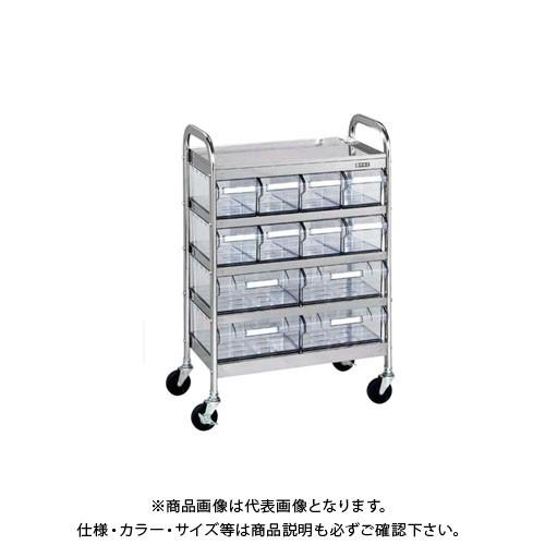 (送料別途)(直送品)サカエ CSワゴン透明ボックス付 CSC-84RSU