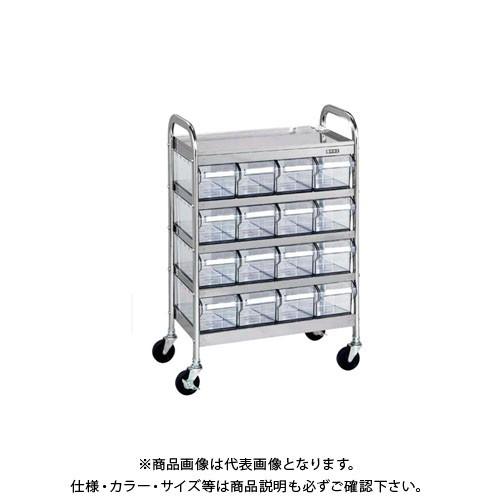 (送料別途)(直送品)サカエ CSワゴン透明ボックス付 CSD-16RSU