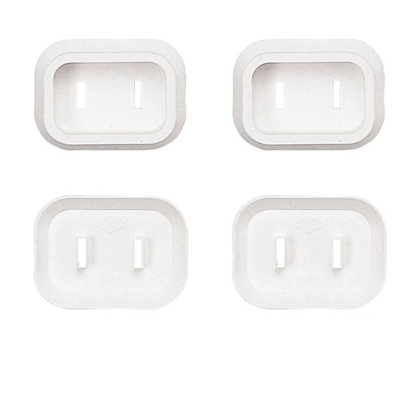 サンワサプライ SANWA プラグ安全カバー 2Pノーマル電源プラグ用 100個入 ホワイト TAP-PSC1N100_1