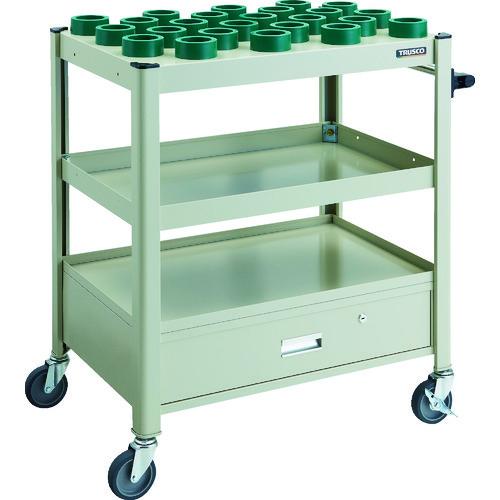 (送料別途)(直送品)TRUSCO TCW型ツーリングワゴン HSK63A BT40 NT40 24個 引出し付 NG色 TCW-TE02DA-NG