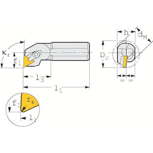 SANDVIK T-Max S ポジチップ用ボーリングバイト(210) S16R-CTFPR SANDVIK T-Max S ポジチップ用ボーリングバイト(210) S16R-CTFPR