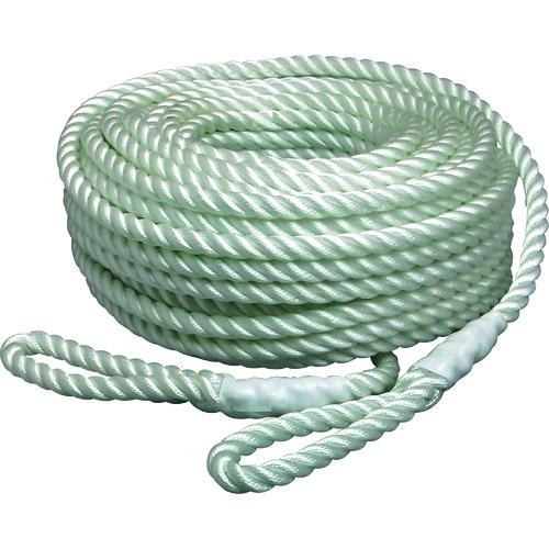 (送料別途)(直送品)まつうら 電動ウインチ用ナイロンロープ(3打ち) 16mmΦ×200m 両端アイ加工 NR-3STRAND-16-200