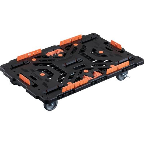 TRUSCO 連結式樹脂製平台車 ビートル 900X600 自在5輪 内2輪ストッパー付 柵 とめたろう付 BT900KJ5S2-E100T