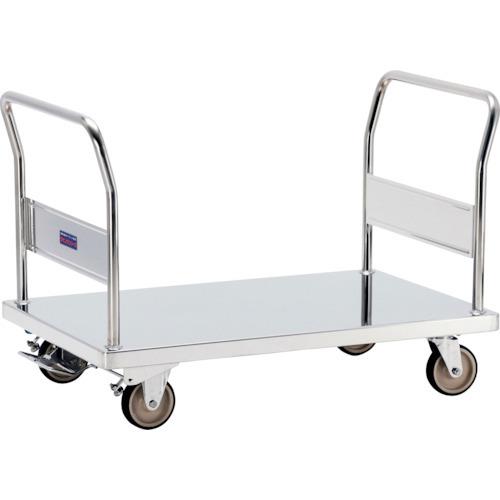 (送料別途)(直送品)テックサス フットブレーキ付 ステンレス台車 SUSφ125ウレタン車 NW-9060DWH-FB
