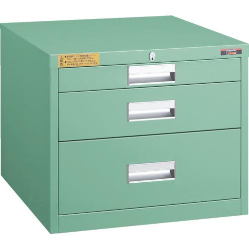 TRUSCO中山 - (貨物輸送別途)(直送品)TRUSCO LVE型押し込み 500X550XH420 引き出し3段 LVE-422 オフィス家具-オフィス収納-家具、インテリア