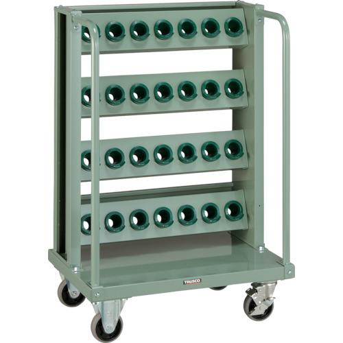 TRUSCO中山 - (貨物輸送別途)(直送品)TRUSCO ツーリング手押し車 BT・NT40兼用 4段 28個納める 鍵を掛ける付 VTLW-47 保管庫-オフィス収納