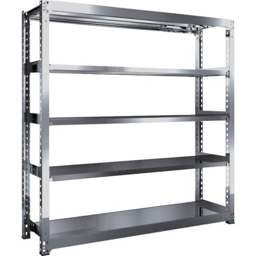 (送料別途)(直送品)TRUSCO ステンレス製中量ボルトレス棚 SM3型 W1800×D471×H1800 5段 単体 SM3-6655