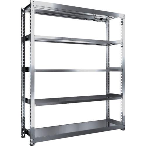 (送料別途)(直送品)TRUSCO ステンレス製中量ボルトレス棚 SM3型 W1800×D471×H2100 5段 単体 SM3-7655