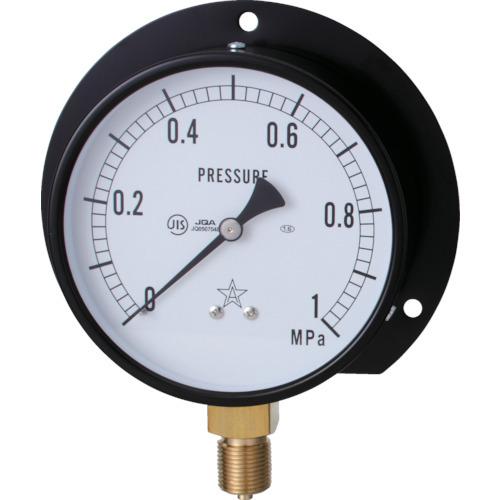 右下 一般圧力計(B枠立型・φ100) 圧力レンジ0.0~0.60MPa G421-211-V-0.6MP｜kys
