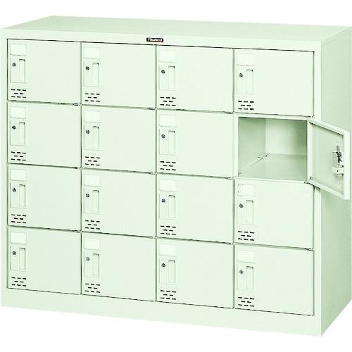 TRUSCO中山 - (貨物輸送別途)(直送品)TRUSCO シューズ容れもの 16人用 1060X380XH880 円柱錠 SC-16WA オフィス収納-オフィス家具
