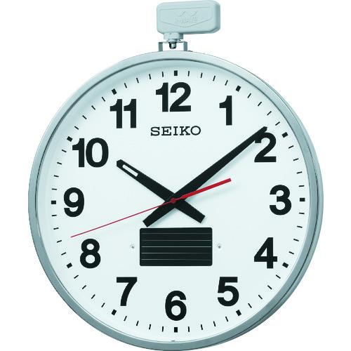 (送料別途)(直送品)SEIKO ソーラー屋外用大型電波掛時計 527×450×78 金属枠 SF211S