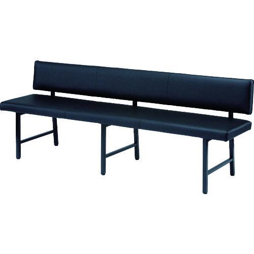 (送料別途)(直送品)TRUSCO ロビーチェア 背付き 1800×446×420H ブラック TMC-1944BK