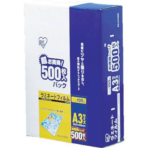 IRIS 539263 ラミネートフィルム A3サイズ 500枚入 100μ LZ-A3500
