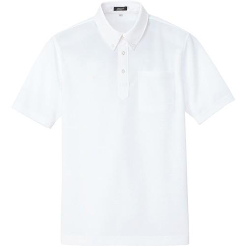 アイトス ボタンダウン半袖ポロシャツ ホワイト LL 10599-001-LL