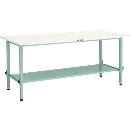 (送料別途)(直送品)TRUSCO AEM型高さ調整作業台 1800X900 下棚2枚付 ホワイト色 AEM-1809LT2 W