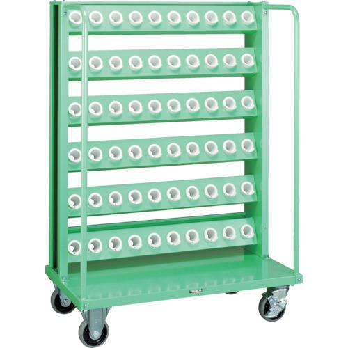 (送料別途)(直送品)TRUSCO ツーリングワゴン BT・NT40兼用 60個収納 ロック付 ヤンググリーン色 VTLW-610-YG