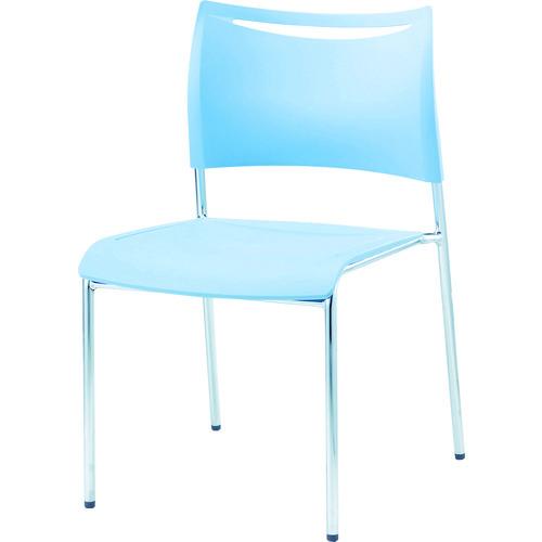 (送料別途)(直送品)アイリスチトセ ミーティングチェアLTS スカイブルー 背・座樹脂 LTS-4MZ-SBL