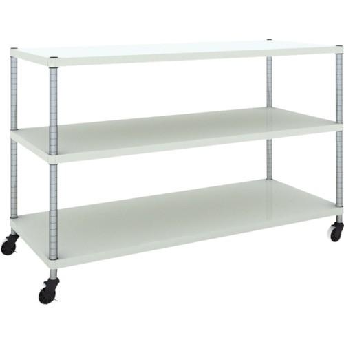 (送料別途)(直送品)TRUSCO スチールラック フェニックスラック 1500X600 3段 U車輪付 W色 抗菌粉体塗装 PER-3563-U125-W
