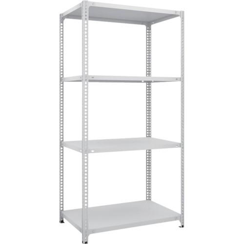 (送料別途)(直送品)TRUSCO スチールラック SBL型抗菌塗装セミボルトレス軽量棚 W875XD600XH1800 4段 W色 SBL-6364-W