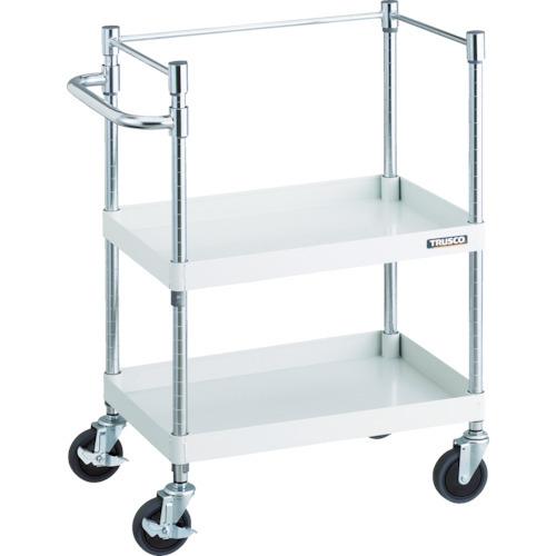 (送料別途)(直送品)TRUSCO ツールワゴン フェニックスワゴン 省音 600X400XH880 3方枠付 ホワイト PEW-962K-W