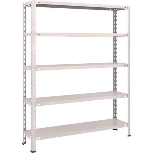 (送料別途)(直送品)TRUSCO スチールラック 軽量棚 中棚ボルトレス型1200X300X1500 5段 ネオグレー L54V-15:NG