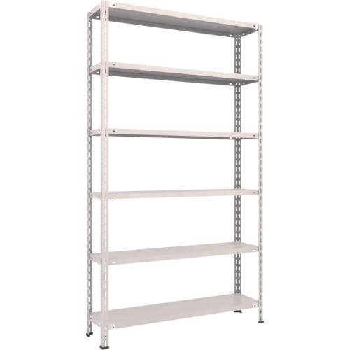 (送料別途)(直送品)TRUSCO スチールラック 軽量棚 中棚ボルトレス型1200X300X2100 6段 ネオグレー L74V-16:NG