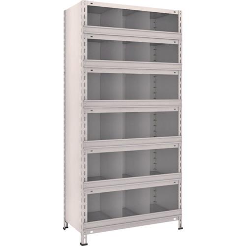 (送料別途)(直送品)TRUSCO スチール製軽量ボルト式棚 縦仕切前当付 W875×D450×H1800 3列6段 ネオグレー 63X-57:NG