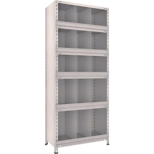(送料別途)(直送品)TRUSCO スチール製軽量ボルト式棚 縦仕切前当付 W875×D450×H2100 3列5段 ネオグレー 73X-56:NG