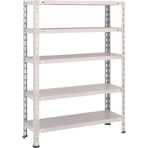 (送料別途)(直送品)TRUSCO スチールラック 軽量棚 中棚ボルトレス型 875X300X1200 5段 ネオグレー L43V-15:NG