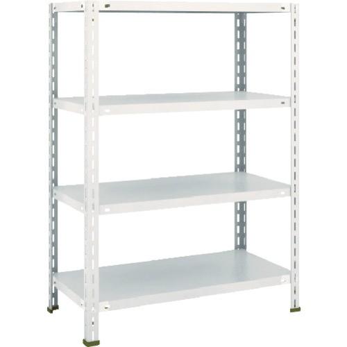 (送料別途)(直送品)TRUSCO スチールラック 軽量棚 中棚ボルトレス型 875X450X1200 4段 ネオグレー L43X-14:NG