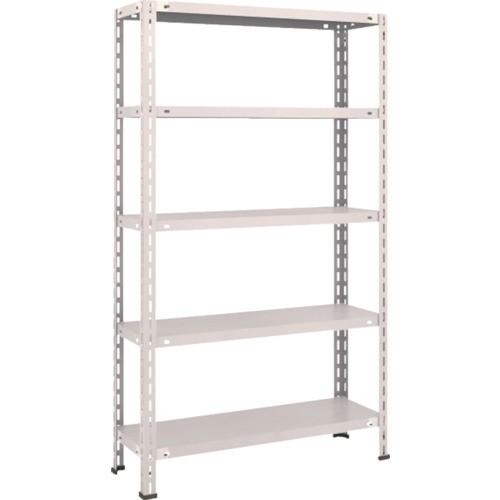 (送料別途)(直送品)TRUSCO スチールラック 軽量棚 中棚ボルトレス型 875X300X1500 5段 ネオグレー L53V-15:NG
