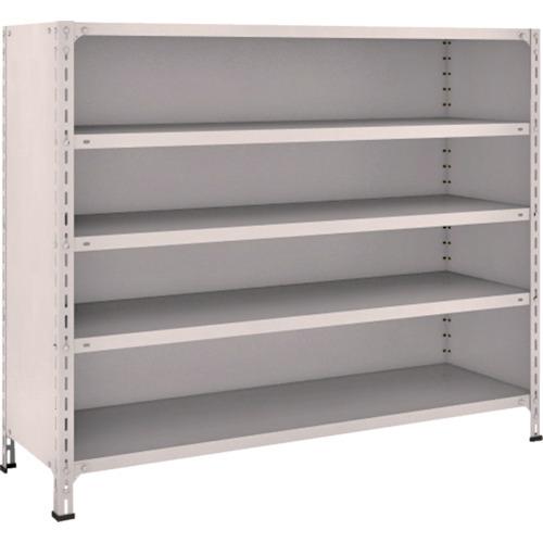 (送料別途)(直送品)TRUSCO スチールラック 軽量棚背板・側板付 W1500XD450X1200 5段 ネオグレー 45X-25:NG