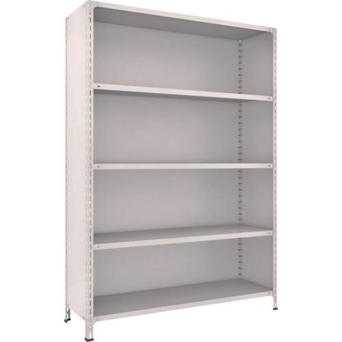 (送料別途)(直送品)TRUSCO スチールラック 軽量棚背板・側板付 W1500XD450X2100 5段 ネオグレー 75X-25:NG