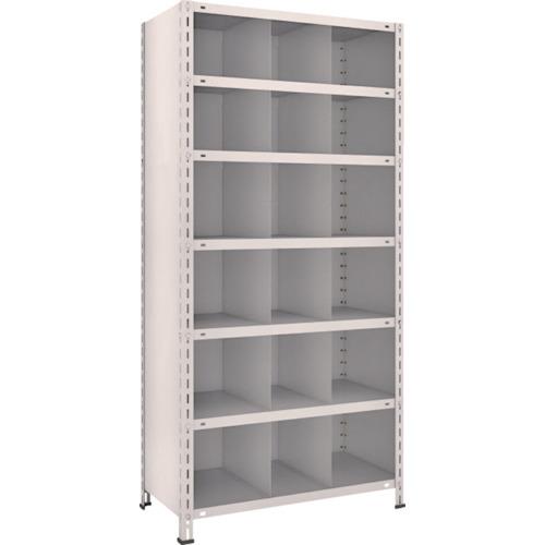 (送料別途)(直送品)TRUSCO スチール製軽量ボルト式棚 縦仕切付 W875×D450×H1800 3列6段 ネオグレー 63X-37:NG