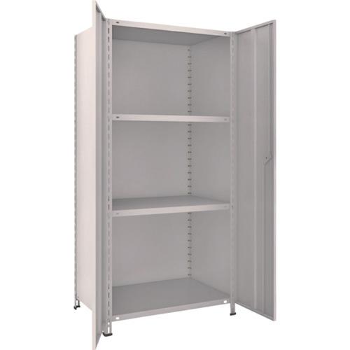 (送料別途)(直送品)TRUSCO スチールラック 軽量棚両開扉付 875X600XH1800 天地4段 ネオグレー 63W-T24:NG