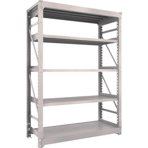 (送料別途)(直送品)TRUSCO スチールラック M10型重量棚 1500X620XH2100 5段 単体 ネオグレー M10-7565:NG
