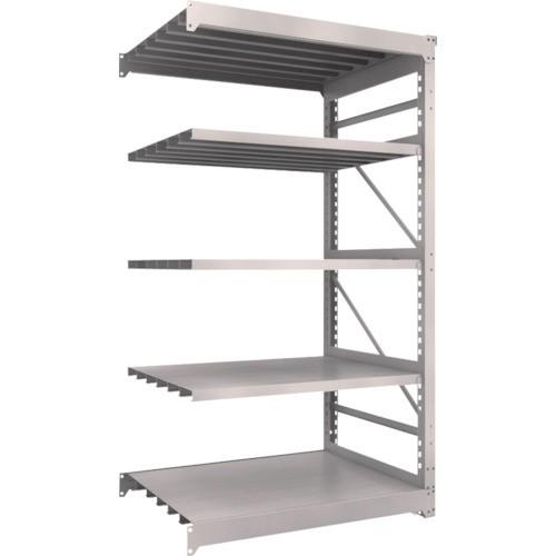 (送料別途)(直送品)TRUSCO スチールラック M10型重量棚 1200X900XH2100 5段 連結 ネオグレー M10-7495B:NG