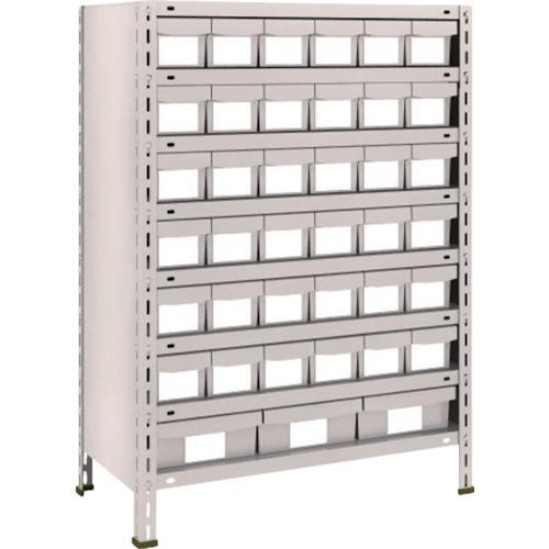 (送料別途)(直送品)TRUSCO スチールラック 軽量棚875X450X1200 樹脂引出 小X36大X3 ネオグレー 43X-808E6F1:NG
