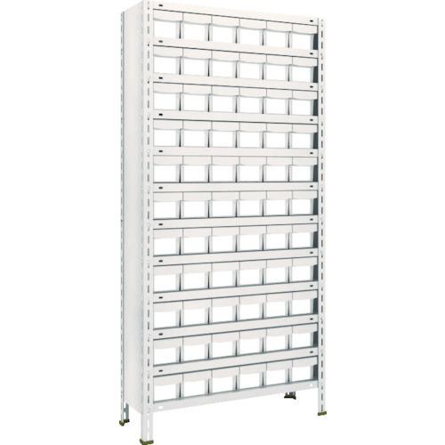 (送料別途)(直送品)TRUSCO スチールラック 軽量棚 875X300X1800 樹脂引出NG 小X66 ネオグレー 63V-812E11:NG