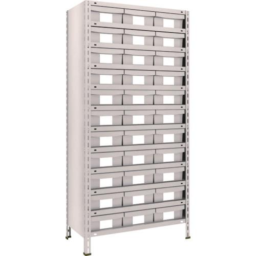 (送料別途)(直送品)TRUSCO スチールラック 軽量棚 875X450X1800 樹脂引出NG 大X33 ネオグレー 63X-812F11:NG