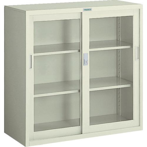 (送料別途)(直送品)TRUSCO 耐薬品保管庫 ガラス引違型 880X400XH880 T-303G