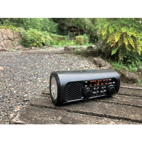 さすだけ充電ラジオライト3 ブラック dretec ドリテック PR-323RBK