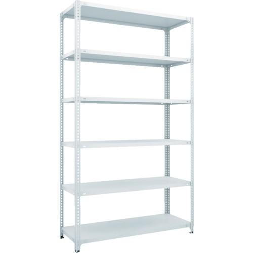 (送料別途)(直送品)TRUSCO スチールラック SBL型抗菌塗装セミボルトレス軽量棚 W1200XD600XH2100 6段 W色 SBL-7466-W