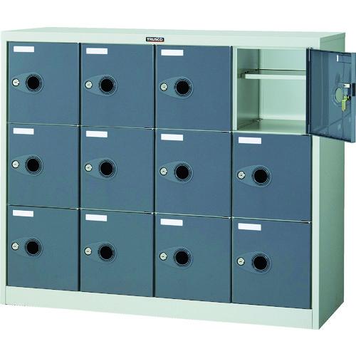 (送料別途)(直送品)TRUSCO シューズケース 12人用 1050X380XH880 棚付 鍵付 SC-12WP-L