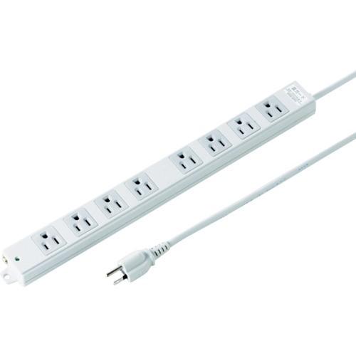 SANWA 工事物件雷ガードタップ ノーマルコンセント 8個口 ケーブル長3m TAP-K8NSP-3